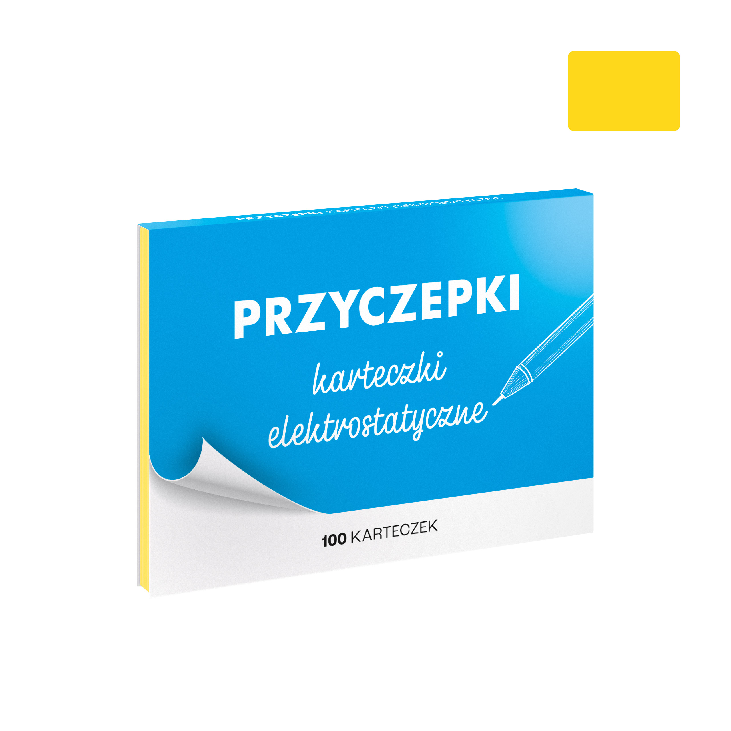 PRZYCZEPKI - żółte karteczki elektrostatyczne - 100 szt.