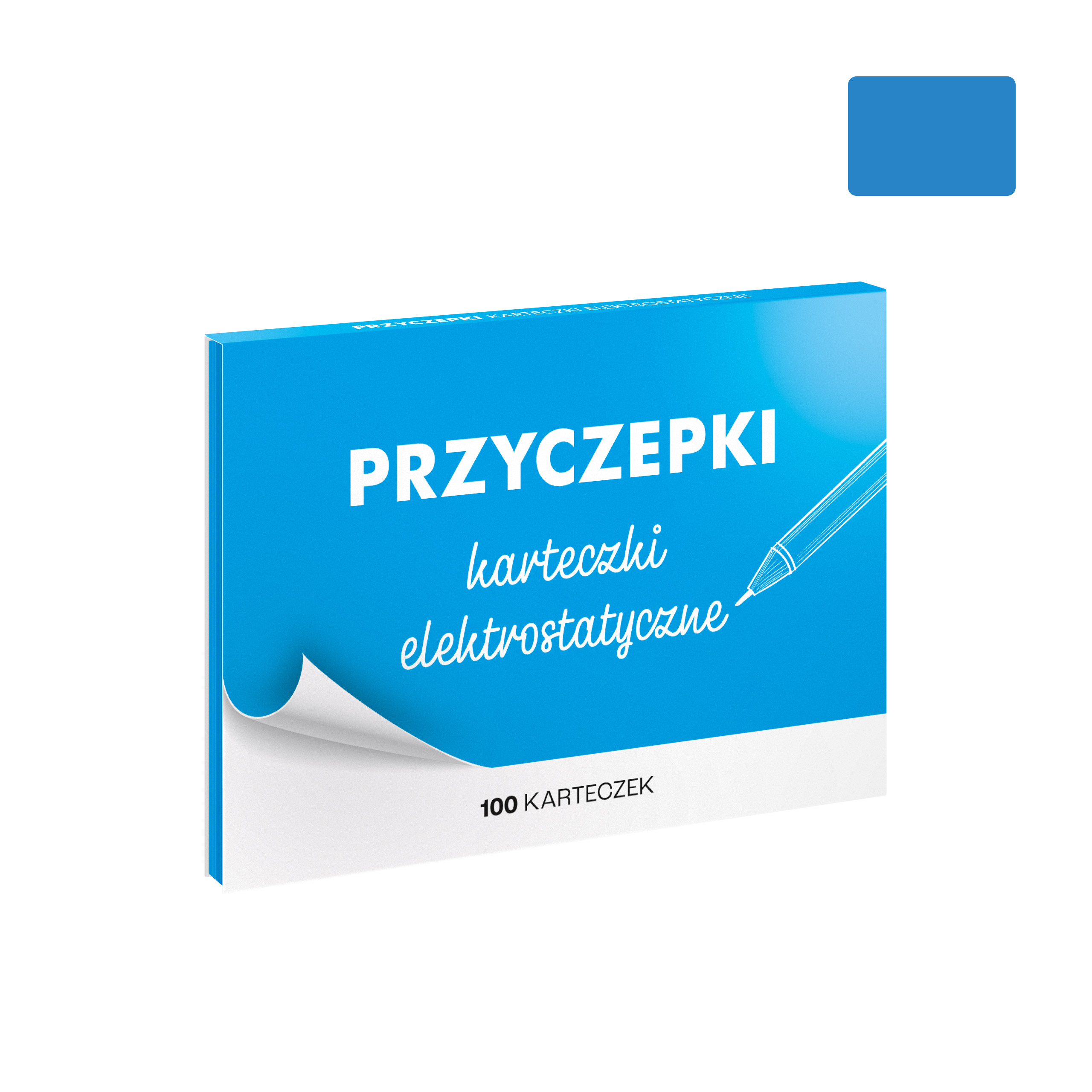 PRZYCZEPKI - niebieskie karteczki elektrostatyczne - 100 szt.